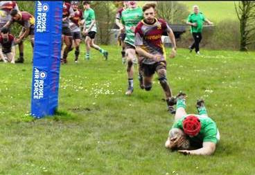 Whitland try scorer and man of the match Lewis Jones Whitland try scorer and man of the match Lewis Jones